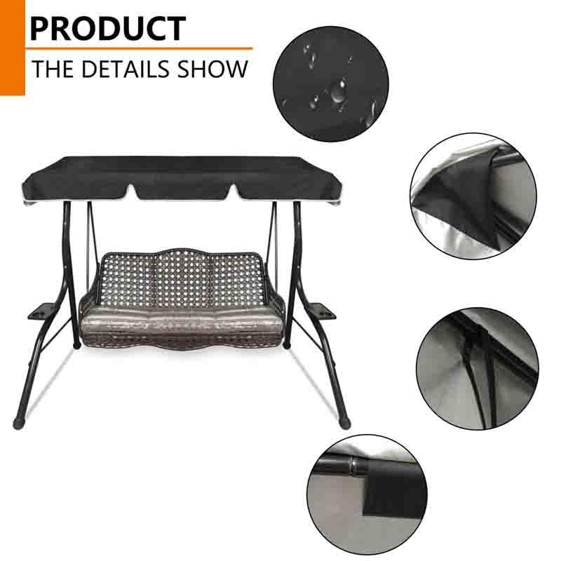 Product Introduction of Porch Swing Awning Replacement Waterproof Swing Canopy Garden Outdoor Patio Hammock Swing Awning 22