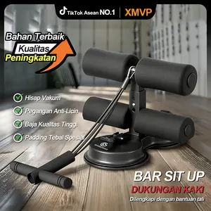XMVP C Mesin Sit-Up Hisapan Kuat Daya Super 3 Tingkat Intensitas Alat Latihan Inti Perut dengan Kunci Kaki & Tali Tarik Profesional untuk Latihan Perut Efektif Otot