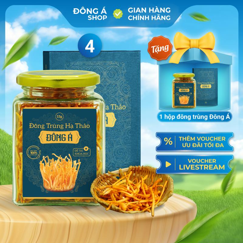 Đông Trùng Hạ Thảo Đông Á sấy khô (hộp 15g) - Hỗ trợ sức khỏe