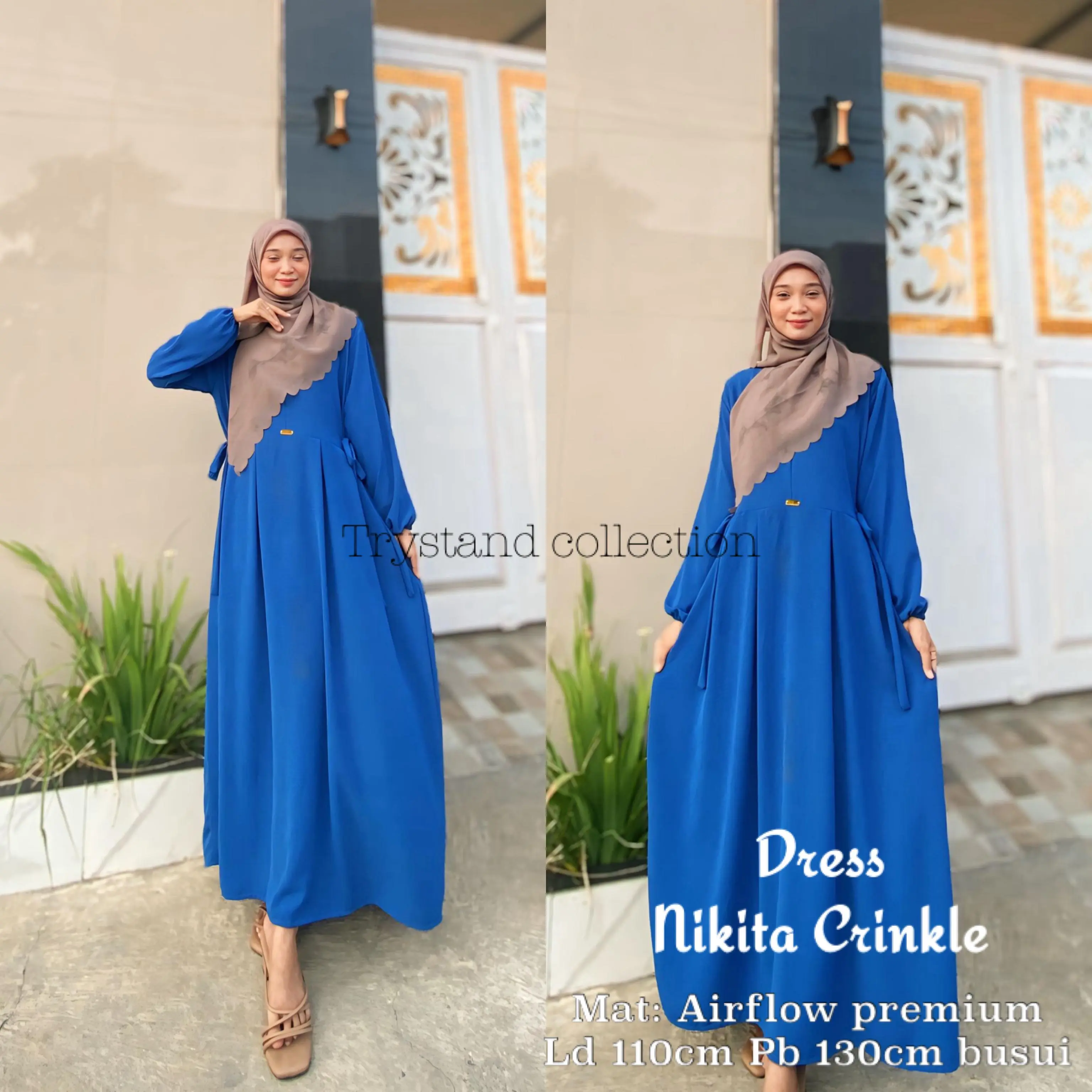 (Langsung kirim) NIKITA DRESS CRINKLE AIRFLOW BUSUI