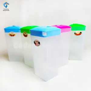 6 PCS & 12 PCS Teko Viral Es Teller 1.5 L / Eskan Bening Tutup Warna / Waterjug murah