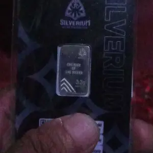 Silverium 3.3gram Fine Silver Bar Perak Batangan Asli Murni MiniGold