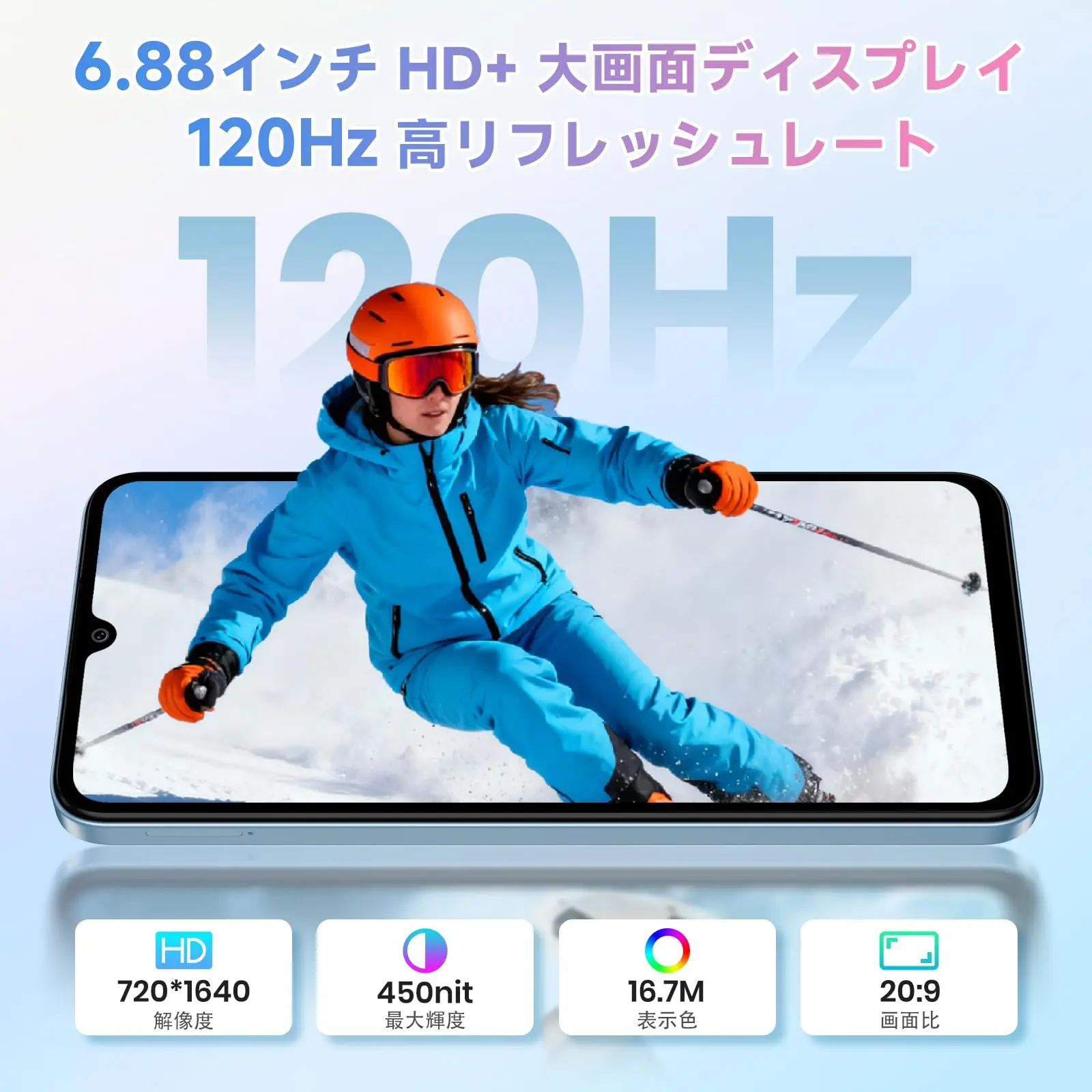 FOSSiBOT S5 Pro SIMフリー スマホ 携帯 32GB+256GB/1TB拡張可能