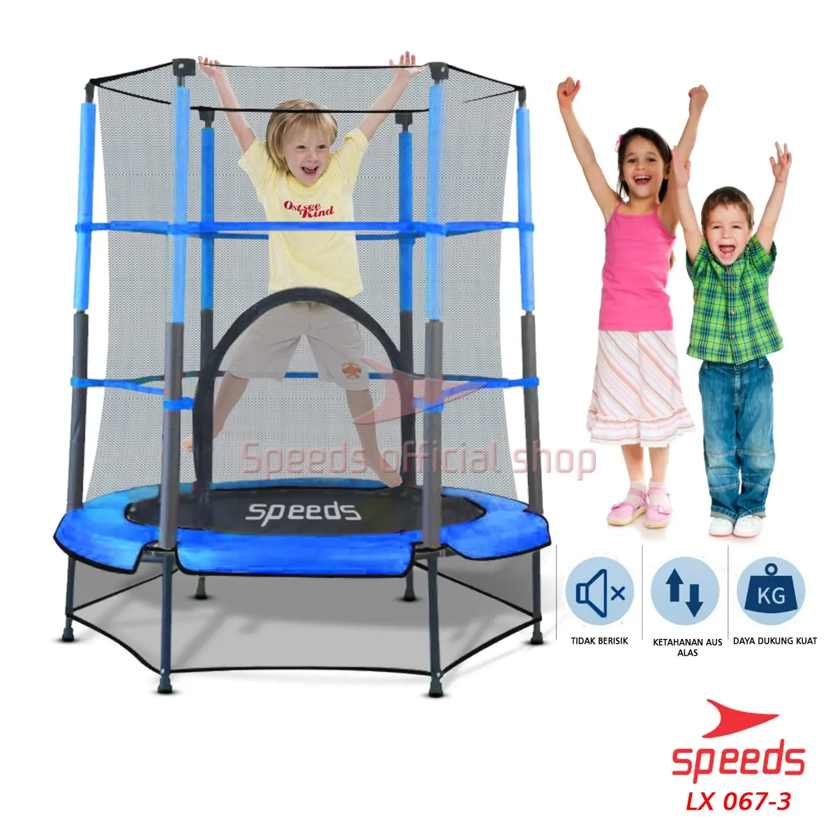 Trampolin anak  55" Trampoline Speeds Mainan Anak  067-03 11.5kg