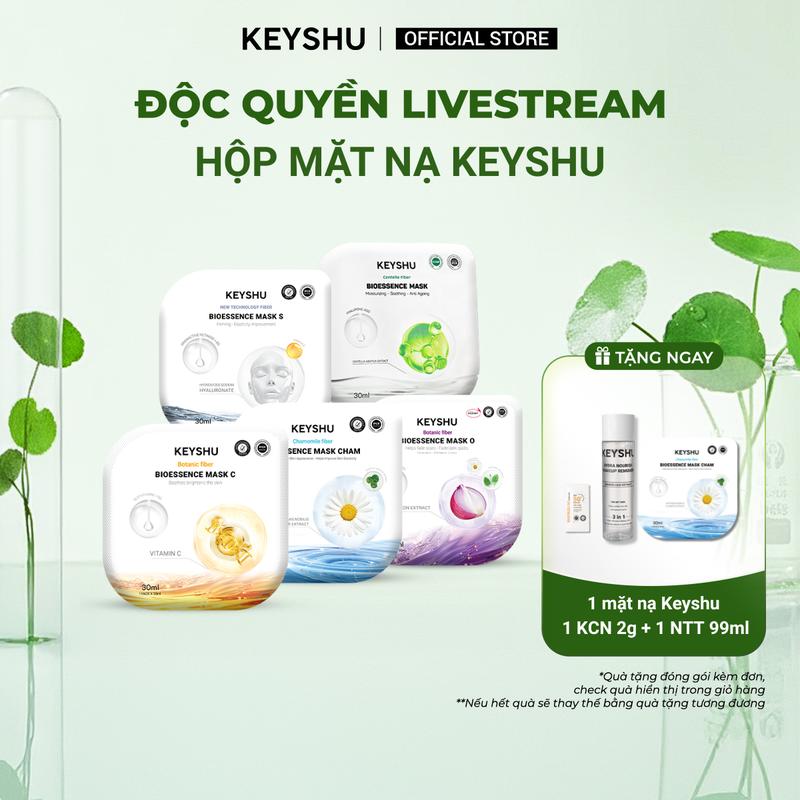   LIVE ĐỘC QUYỀN UPBASE  Hộp Mặt Nạ Sợi Xơ Rau Má Centella Fiber KEYSHU 30ML Dưỡng Ẩm Làm Mềm Da Hỗ Trợ Ngăn Ngừa Lão Hóa 