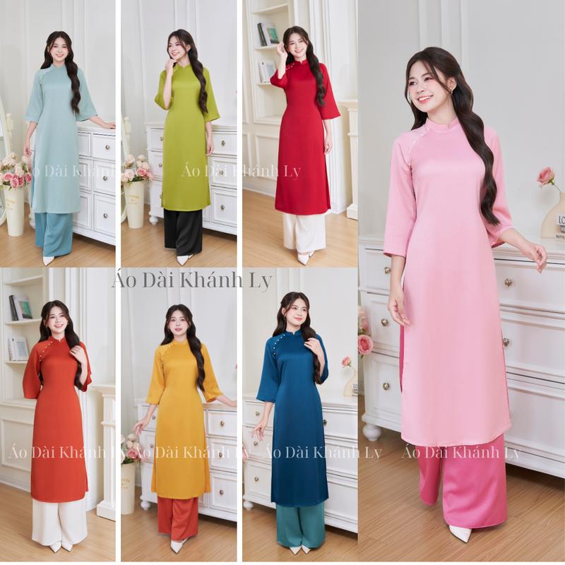 Áo Dài cách tân trơn sắc màu