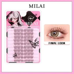 MILAI A38 Bulumata Palsu Crown Style Korean Look Serat Kapas 8-13mm