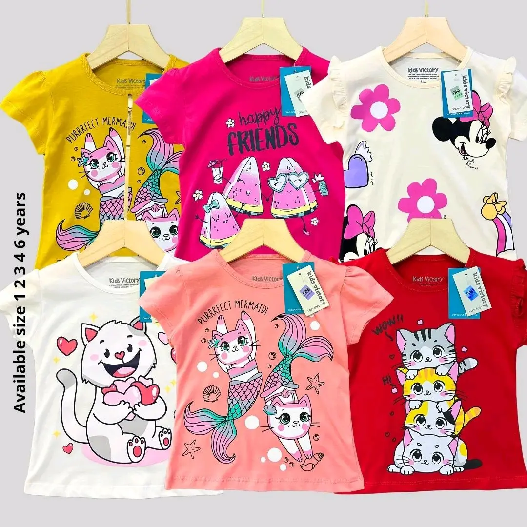 KAOS LENGEN PENDEK VICTORY KIDS MOTIF CEWEK (RANDOM)