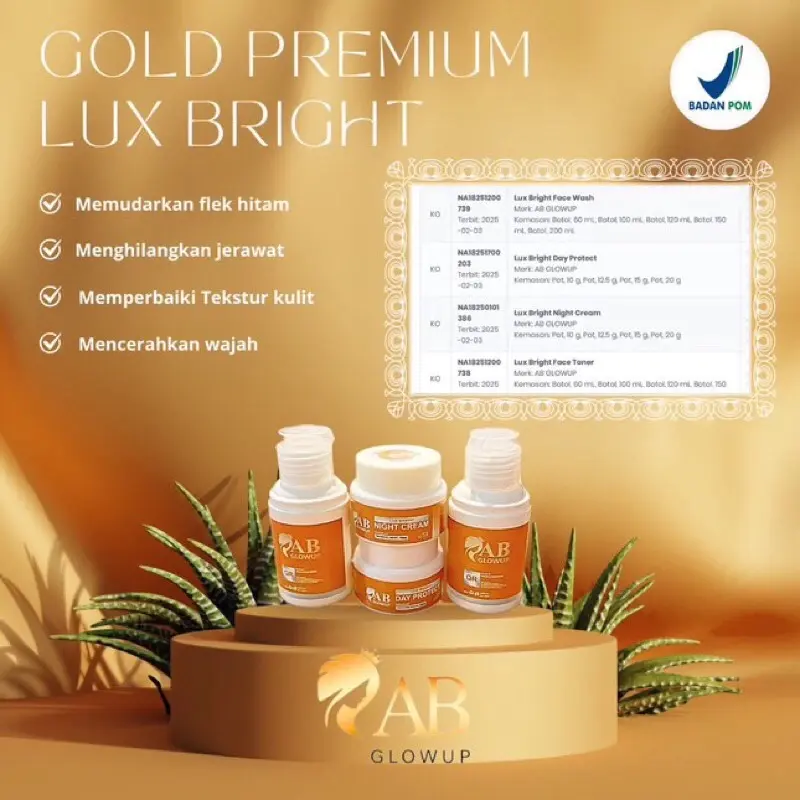 AB Glow Up BPOM Gold Premium by Avril (Free Kapas ) Original 1