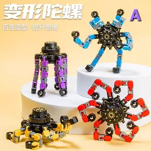 VIRAL!! FIDGET SPINNER ROBOT (Kids Robbot Lampu Spinners LED Radish Knife Pisau Lipat Grafity Carrot Prank Toy Silet Wortel Mainan Viral Anak)