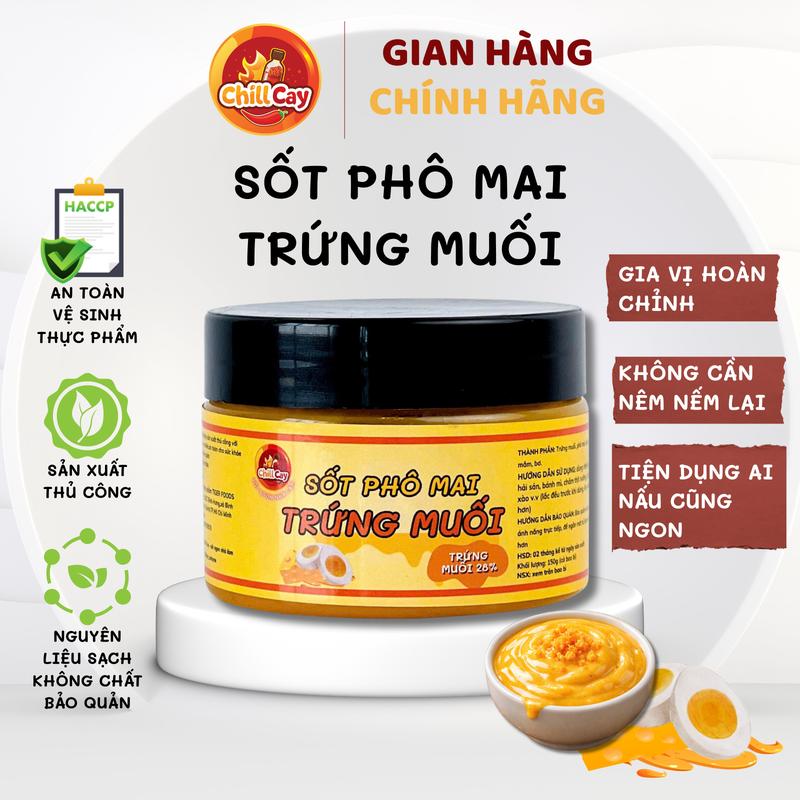  Combo 2 hũ sốt phô mai trứng muối CHILLCAY sốt trứng muối thơm ngon ngọt béo chuẩn vị nhà hàng cho các món hải sản ốc. 