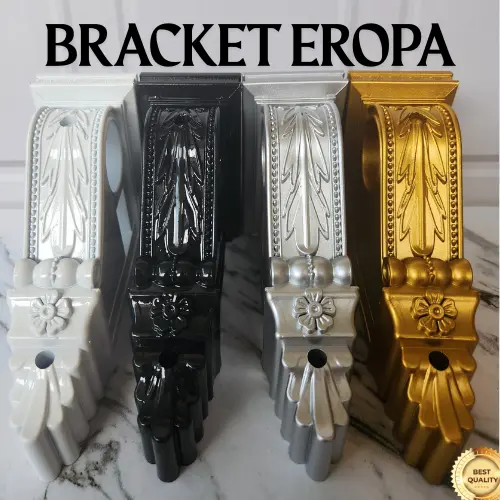 (COD) Brecket Eropa Bracket Eropa Gorden Gordyn Horden Korden Tirai Jendela Penyangga Batang Gorden Gordeng Hordeng Korden