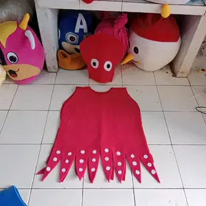 Kostum Karnaval gurita merah