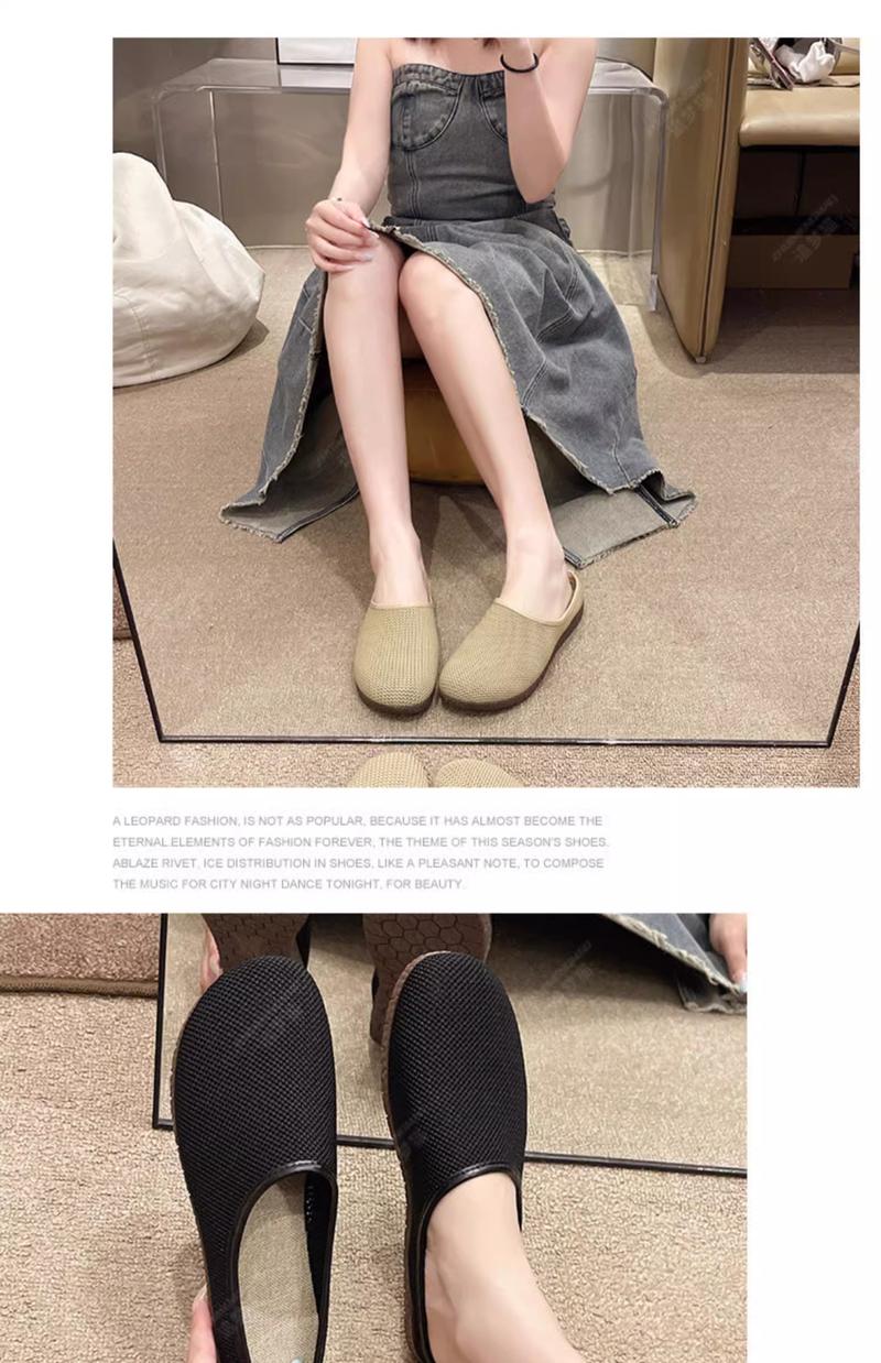 Product Introduction of 2025 New Summer Women's Closed - Toe Half Slippers. These mesh - ventilated, versatile and wearable - outdoors sandals feature an ethnic style, inspired by traditional Laobeiing cloth shoes. 9