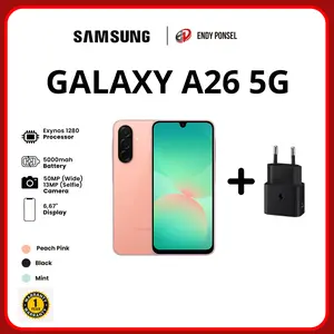 Samsung Galaxy A26 5G 8/256 GB Exynos 1280 Processor Baterai 5000mAh Kamera 50MP & 10MP Warna Peach Pink Hitam Mint