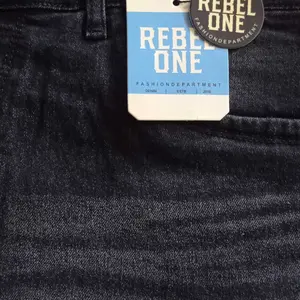 CELANA JEANS DENIM PANJANG WHISKER COWOK/CELANA ORIGINAL REBEL ONE PRIA Cowok Santai Nyaman Hitam Sandwash Distro Skinny