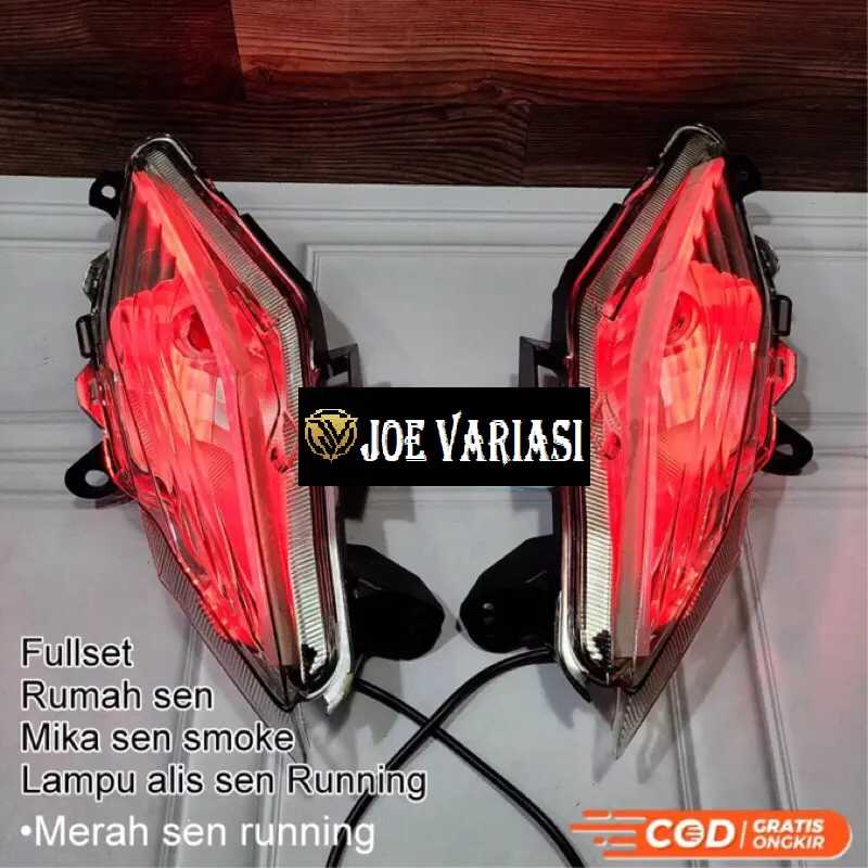 PAKET FULLSET LAMPU ALIS BEAT NEW DELUXE STREET TAHUN 2020 2021 2022 2023 2024 MIKA SMOKE Foto Kabel Motor Reflektor Motorcycle lampu  alis 1