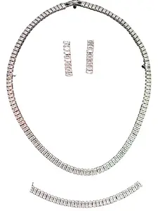 YSS0277 Jewelry Set Berlian Elegan Kalung dan Anting Jewelry Set Berlian Mewah Aksesoris Fashion Premium