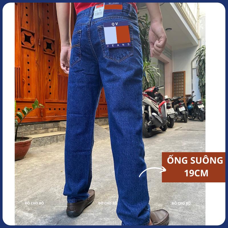Quần Jean Nam Ống Suông, Quần Bò Nam Trung Niên Ống Đứng Cao Cấp Menswear Pants Có Túi