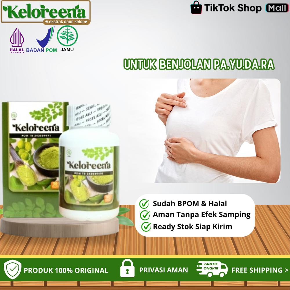 Keloreena Kapsul - Untuk Benjolan Payu.dara, Abses Payu.dara, Kelenjar Payu.dara, Payu.dara Bengkak dan Sakit - Keloreena 50 Kapsul