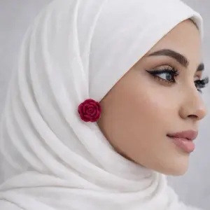 (DD) MSB Anting JEPIT HIJAB Kekinian Anting klip Bunga Jepit Jilbab  MUSLIM  Klip Anting