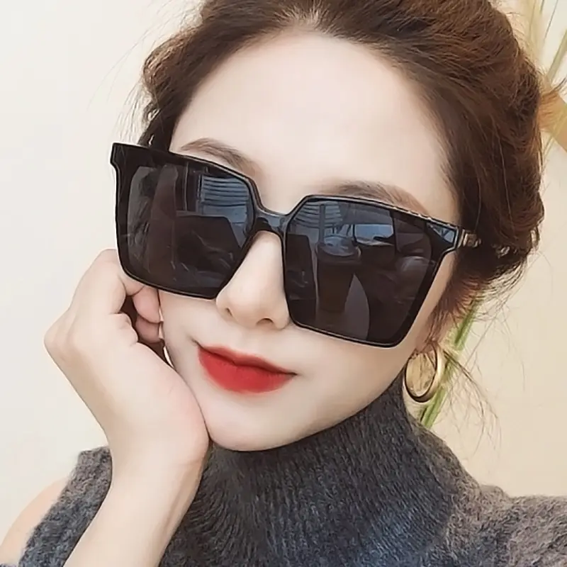 Kính Mát Thời Trang, Hình Vuông, Thích Hợp Cho Nam Và Nữ, Phong Cách Hoang Dã Hàng Mới Về 0