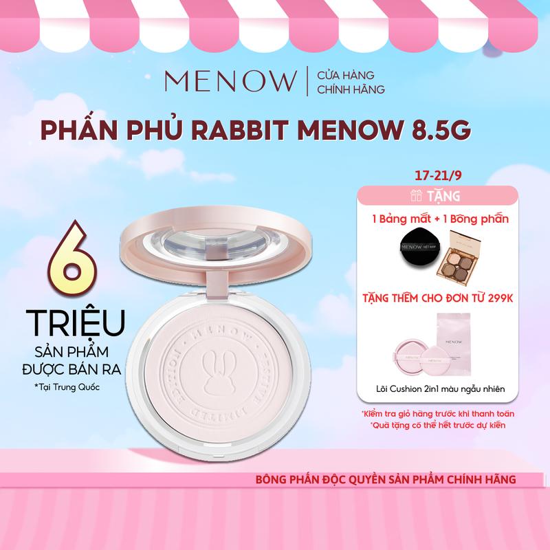 Phấn phủ nén làm đều màu da MENOW Rabbit Compact Powder 8.5gr