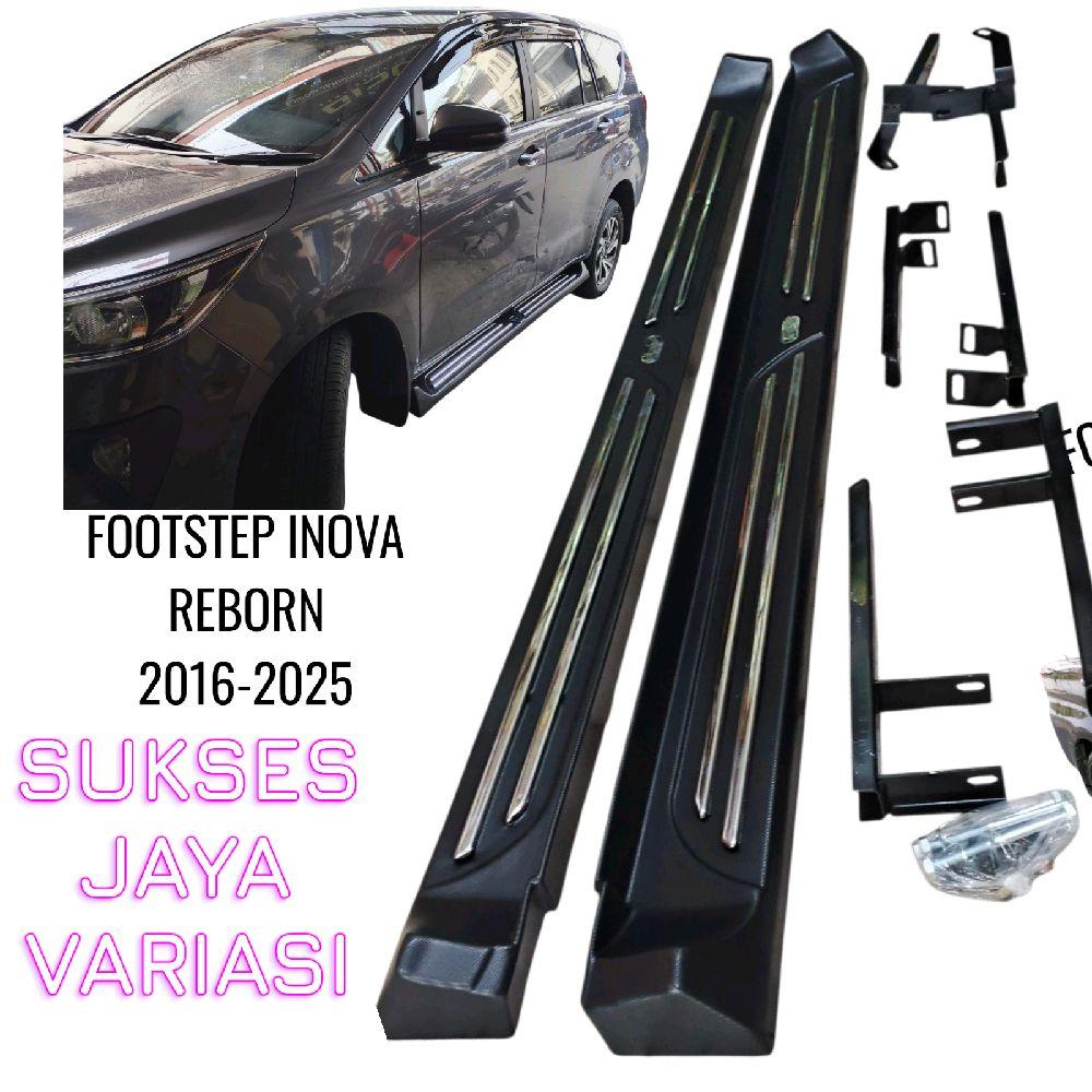 Footstep Samping Pijakan Kaki Samping All New Innova Reborn 2016-2026 Bahan Aluminium & Plastik Kuat Kokoh Sistem Pnp Termasuk Breket dan Baut 2 Pcs Kiri Kanan Car