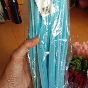 【Halo】Kawat Bulu Mercy Pipe Cleaner Warna Pastel Polos DIY Buket Bunga Kreasi Kerajinan Tangan Lucu 100 Pcs