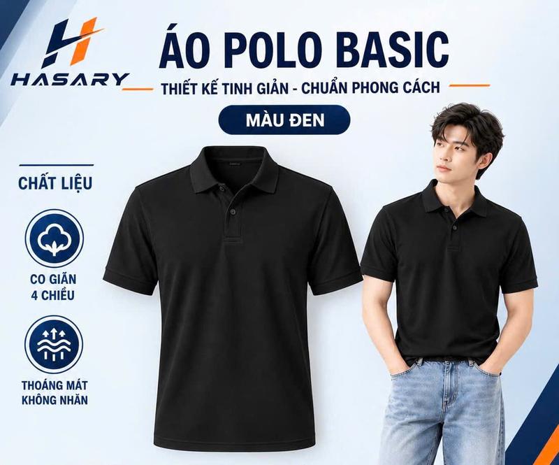 Áo Thun Polo Nam Basic Phong Cách Trẻ Trung