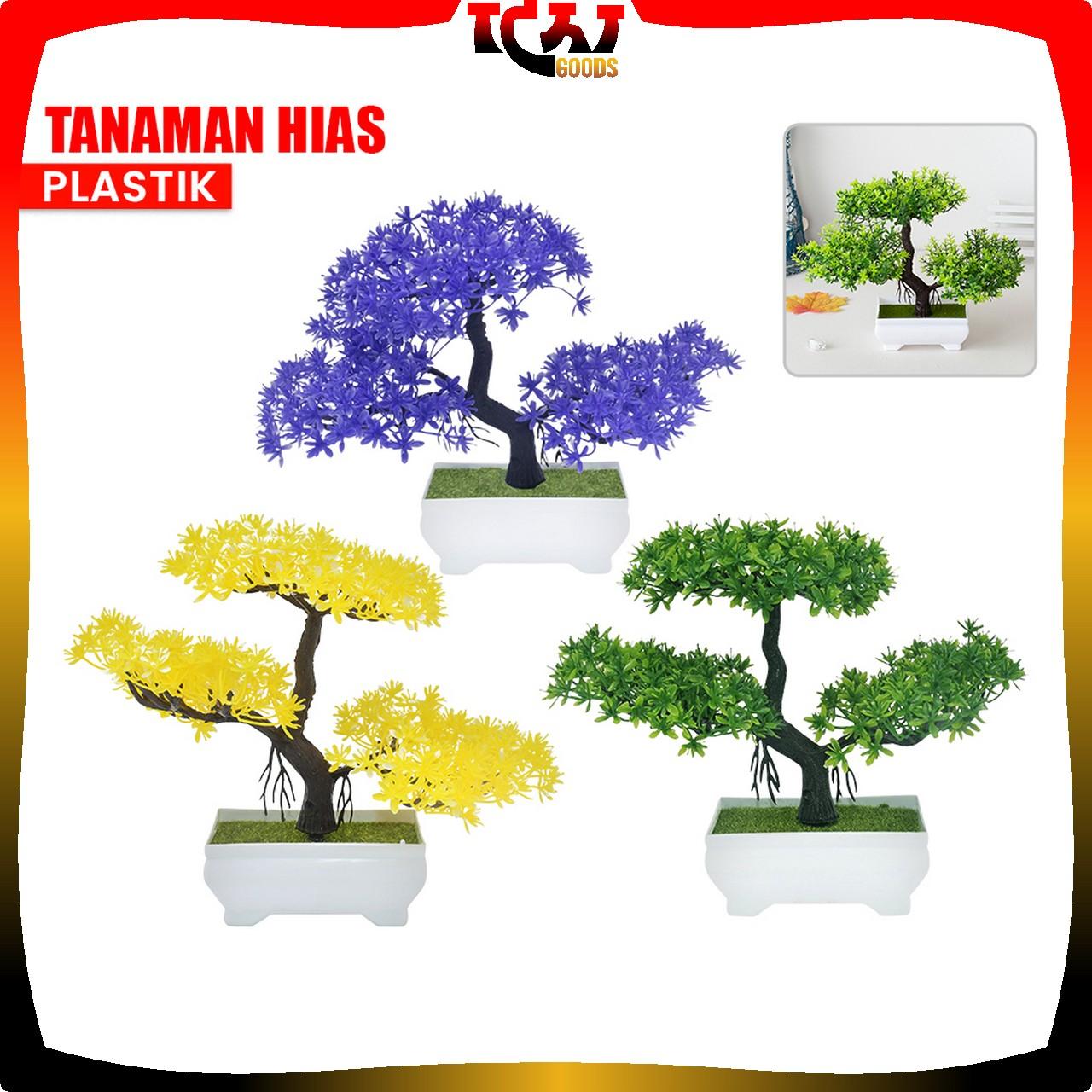 [COD] IG C28 Ornamen Pot Bonsai Tanaman Bunga Pajangan Dekorasi Rumah Tanaman Hias Plastik Murah Import