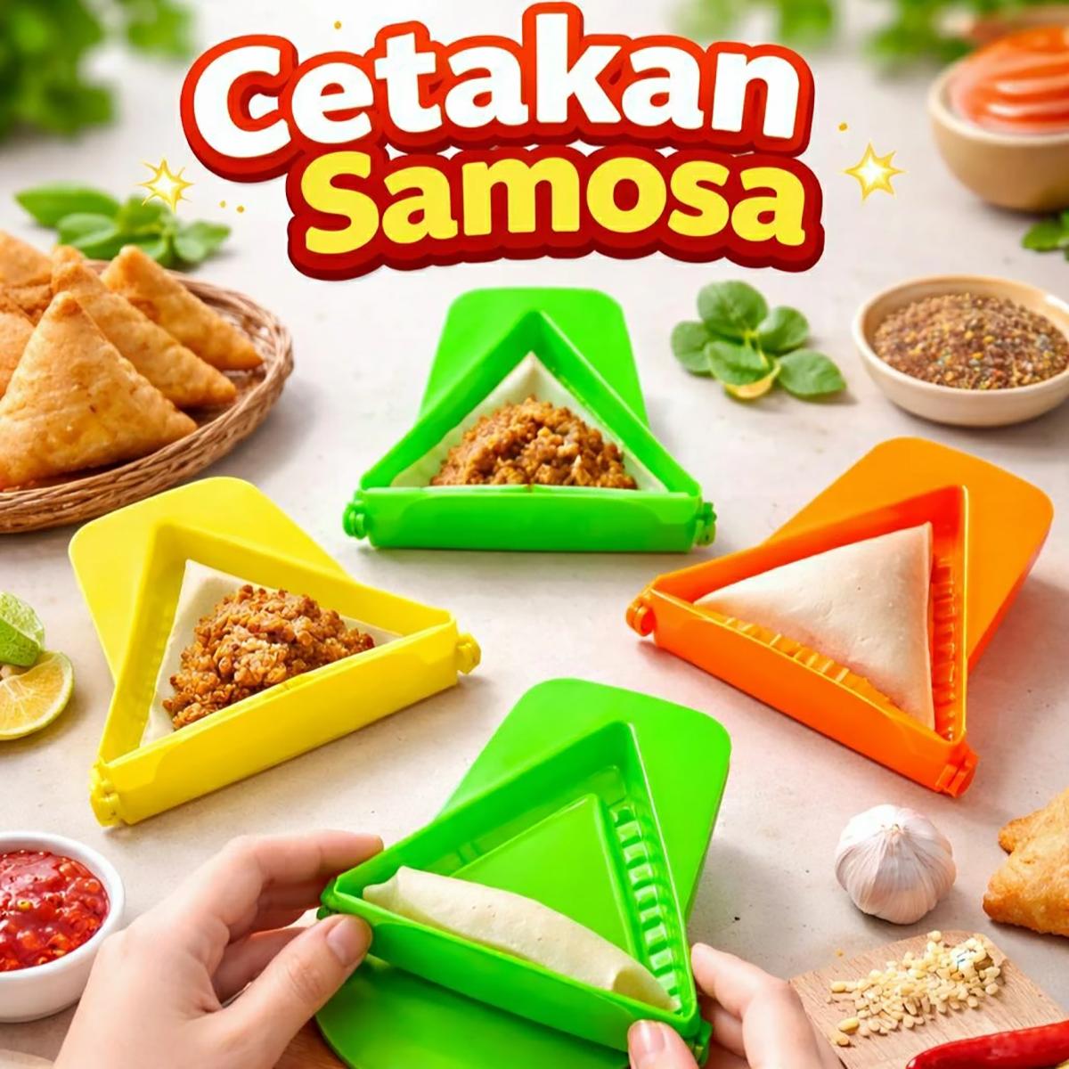 1 PCS Cetakan Pastel Segitiga Plastik Cetakan Ravioli Samosa Pangsit Dumpling Kitchenware