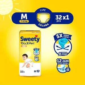 1 Ball S38, M32, L28, XL24 sweety bronze dry Xpert promo popok bayi Diaper Kering Paket Diapers Pants