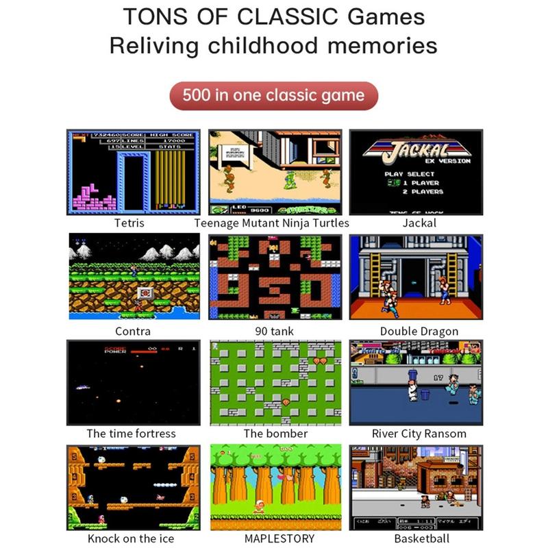 Portable Game Player Built-in Classic 500 Games Connect to TV or Gamepad G5 2 Player Game Boy Game 5