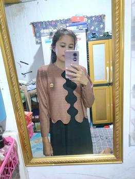 Product Review of Soraya Moeslim Cardi Azura Mix Inner Premium Dress mewah Wanita Dewasa Remaja Pesta Lebaran Cardigan Muslim waffle Santai Kardigan Outer Panjang Casual Kondangan Baju from S**h Y**a R**a D**i 2