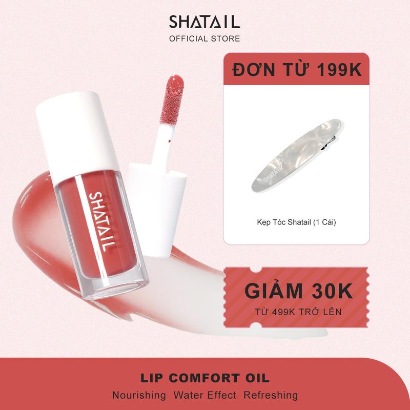 Lớp bóng dưỡng ẩm Dầu dưỡng/ Son bóng môi Shatail (5 màu) Mã màu: Rose (4ml) Cosmetic lip gloss