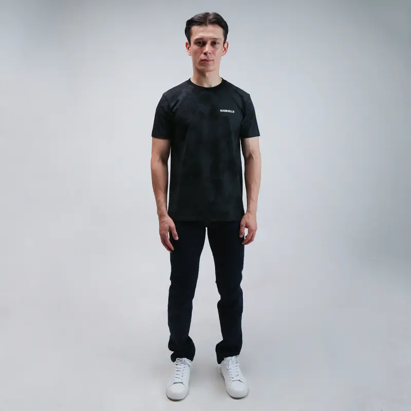 THE GAB'S / GABRIELLE KAOS LENGAN PENDEK REGULAR FIT ( BLACK / NAVY BLUE) 2