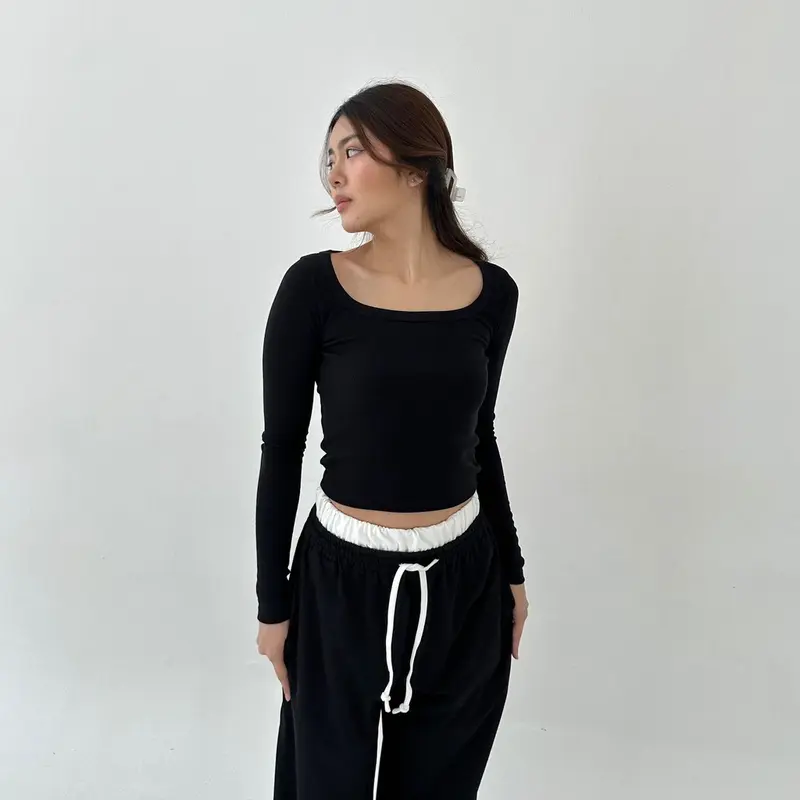 LING FASHION - MARS TOP BLOUSE ATASAN KNIT WANITA KOREAN TOP -PN 5