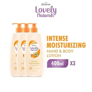Emeron Lovely Naturals Hand & Body Lotion Intense Moisturizing honey & Avocado Oil 400ml x3