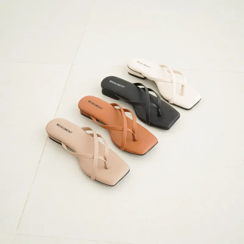 MONUMENT Sandal Hak Tahu Heels Wanita 2cm Tali Jepit Bantalan Empuk BRIELE-02 Tersedia Size 37-40 Sendal Kondangan 3
