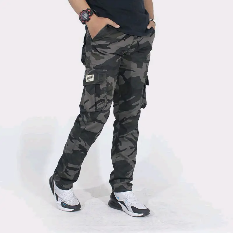 celana cargo panjang pria dewasa motif army bahan tebal Loreng 0