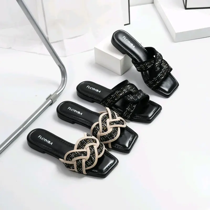 FLODIBA sandal wanita - sandal flat wanita stylis 4