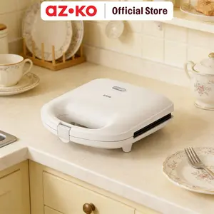 AZKO Kris Sandwich Maker 2 Slice 750 watt Cetakan Roti Pemanggang Sandwich Alat Roti Toast Maker Sandwich Toaster Pembuat Roti