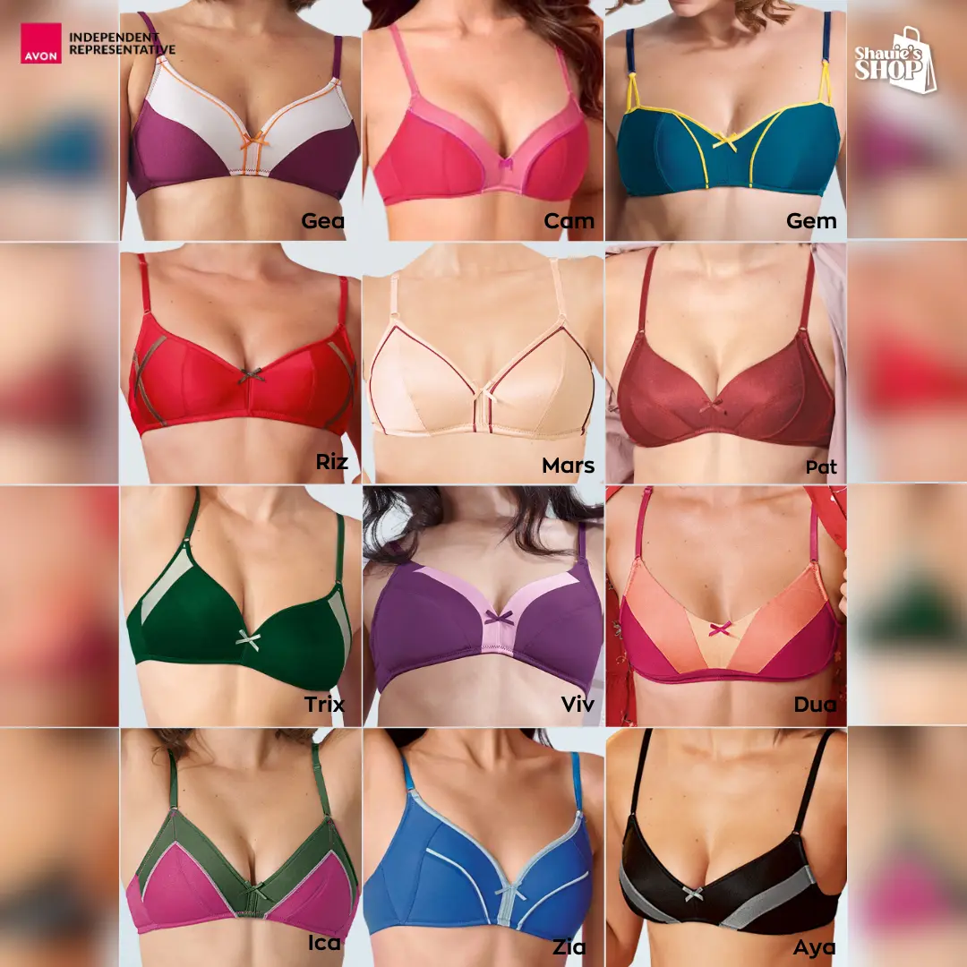 AVON 1-PC Non-Wire Soft Cup Bra ( Viv, Trix, Mars, Zia, Cam, Gea, Pat, Ica, Gem, Sid, Riz, Dua ) - Everyday Comfort