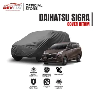 Body Cover Hitam Daihatsu Sigra - Sarung Polyester Waterproof UV Premium