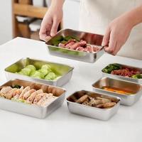 Gambar COD【Food box】6pcsnampan Stainless Steel Kotak Sayuran Piring Dingin Piring Persegi Piring Sayuran Rebus Piring Leher Bebek Bawah Datar Piring Kukus Tebal Piring Serba Guna Keranjang Saringan Pengering Sayur Container Kulkas - 【6.item setnampan sus +tutup】+Centong dari LYBH OFFICIAL STORE Kab. Tangerang 3 Tokopedia