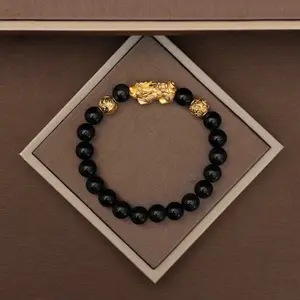 Gelang Hoki Pixiu Gelang Tibet Alami Asli Elegan Kualitas Terbaik Berbahan Karet Elastis Nyaman Dipakai GiftSpiritual dan Elegan Perfect untuk Kalungan Seperti Bukti keberuntungan