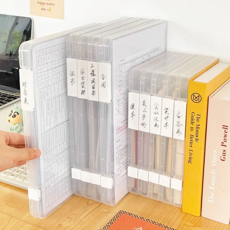 Hộp Sắp Xếp Hồ Sơ, 1 Cái, Hộp Đựng Tài Liệu Phân Loại Mới, Văn Phòng Phẩm Văn Phòng, Thích Hợp Cho Giấy A4 Và A5, Hộp Đựng Giấy A4 Và A5, Sắp Xếp Để Bàn, Lưu Trữ Hồ Sơ, Dự Án, Giấy Hợp Đồng, Hộp Đựng Tài Liệu 0