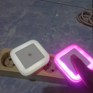 Lampu tidur night/Sleep Mini lamp dekorasi hias kotak LED otomatis sensor cahaya