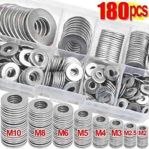 Ring Baut Set Lengkap Isi 360Pcs Plat Stainless Berbagai Ukuran M2-M10